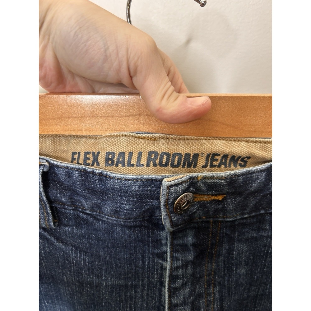 Duluth Trading Co Flex Ballroom Men's Dark Blue Denim Jeans Relaxed Size 38x28 - Picture 9 of 10